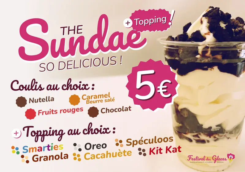 Sundae avec topping